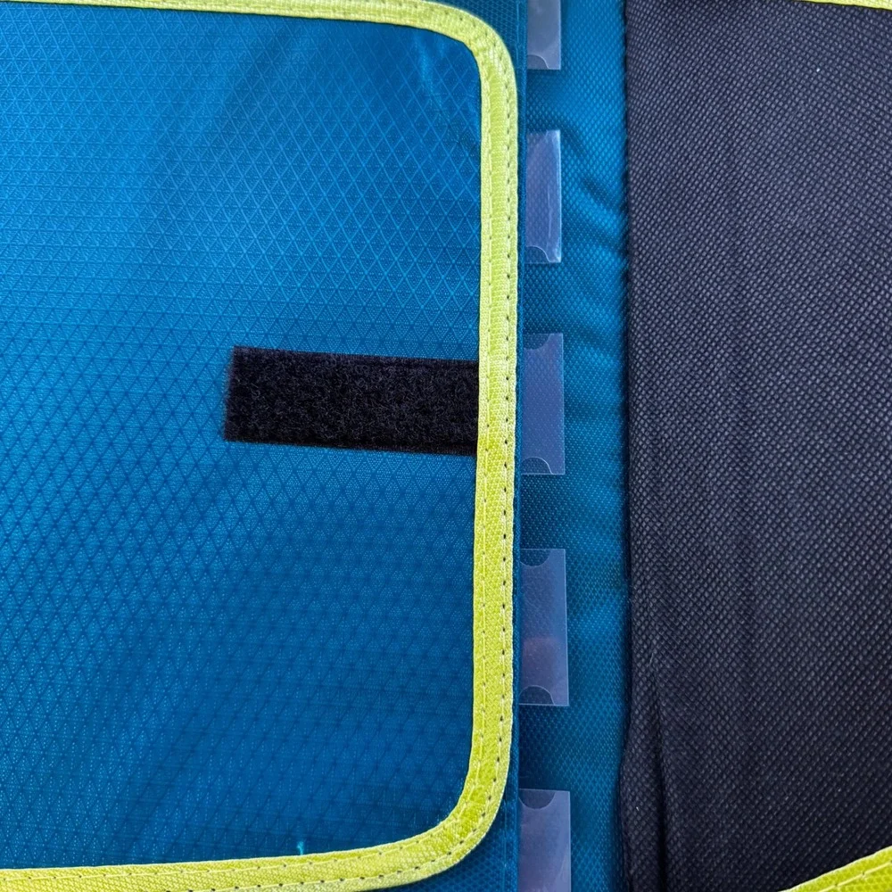 New Five Star Zipper Binder Teal Green 3 Ring Pencil Pouch Shoulder‎ Strap